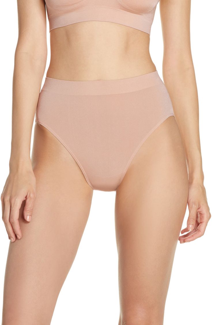 Stretchy fabric shapes high-cut briefs designed with seamless construction for a smooth, comfortable fit. Style Name:Wacoal B Smooth High Cut Briefs (Buy More & Save). Style Number: 291968. Elegant Seamless Second-skin Bottoms, Stretch High-cut Leg Shapewear For Summer, Seamless Stretch Solid Hosiery, Solid Seamless Stretch Hosiery, Stretch Seamless Solid Color Hosiery, Micro-elastic Shapewear With Smooth Texture, Micro-elastic Smooth Texture Shapewear, Pink Seamless Elastane Bottoms, Seamless Elastane Hosiery