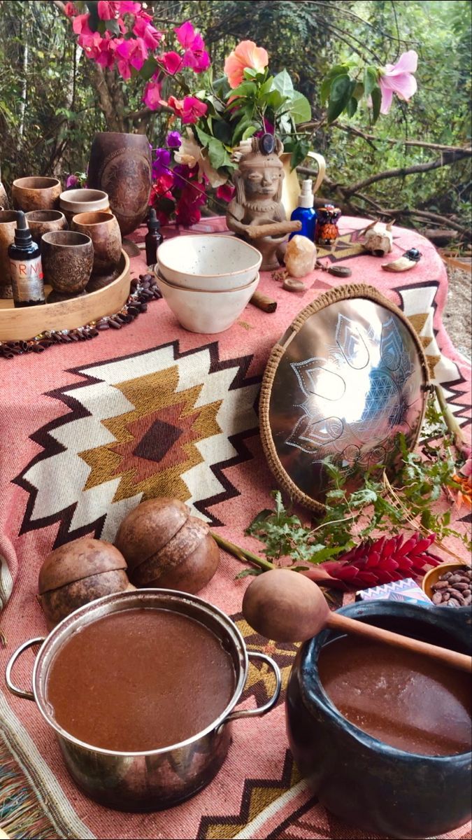 Ayuasca Ceremony, Cacao Ceremony Circle, Cacao Ceremony Aesthetic, Cacao Ritual, Cacao Art, Period Party, Goddess Party, Cacao Ceremony, Ceremonial Cacao