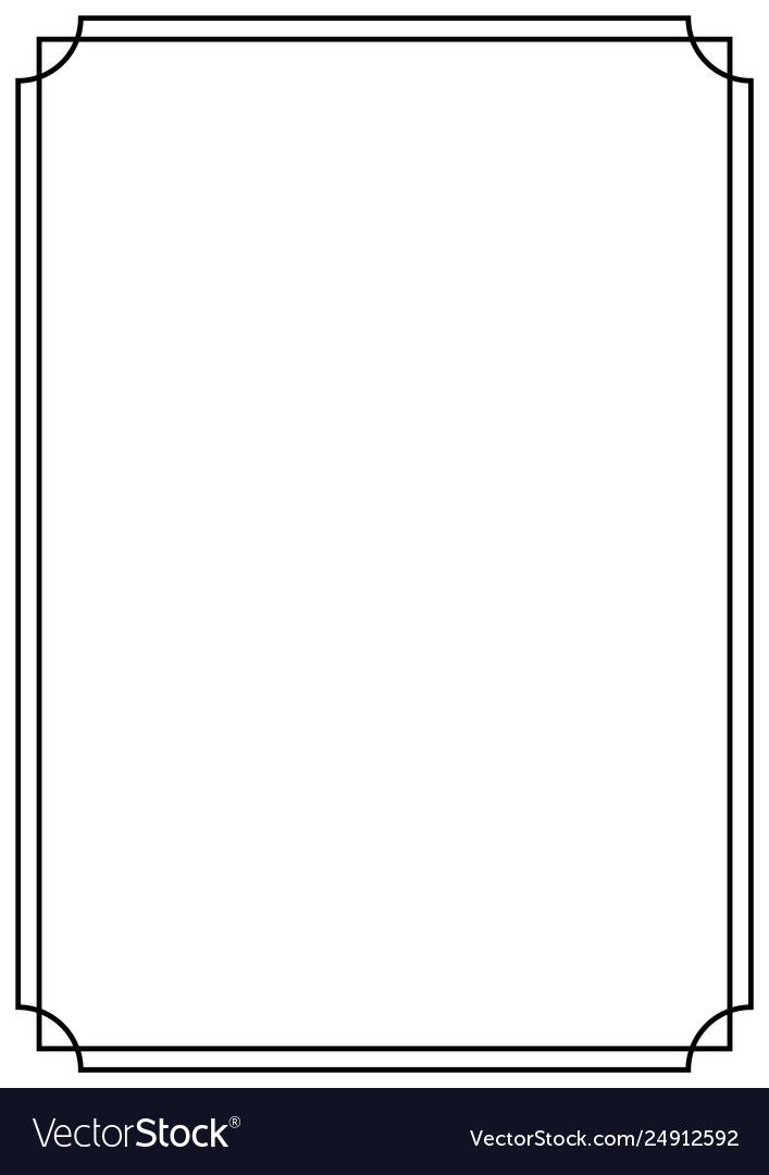 a black and white square frame with an empty space for text or other design elements