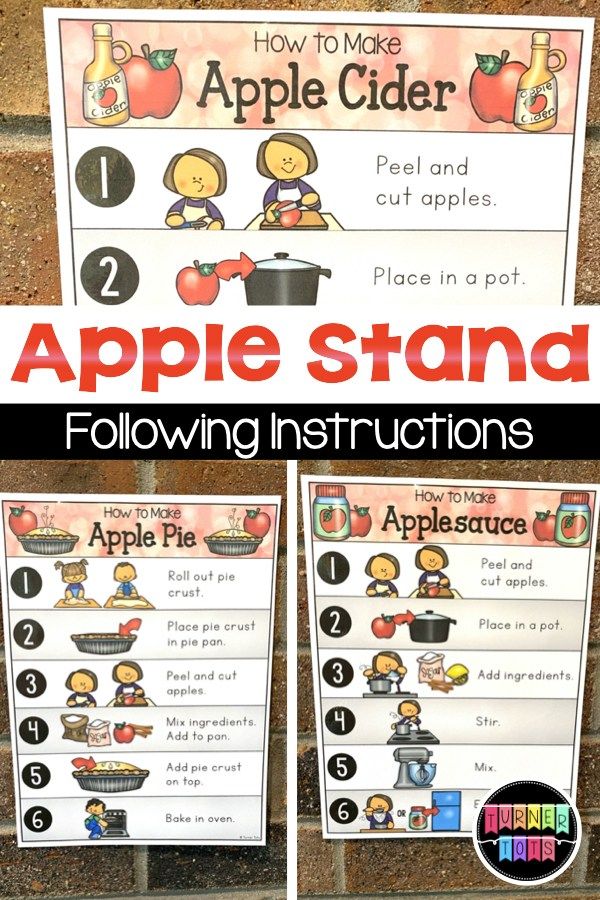 an apple stand with instructions to make it easier for students to learn how to use apples