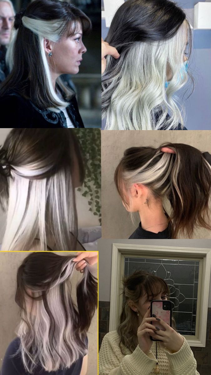 Narcissa Hair, Narcissa Malfoy, Kylie Hair, Peekaboo Hair, Hair Inspiration Long, Hot Hair Colors, Dark Hair With Highlights, Dyed Hair Inspiration, Pretty Hair Color