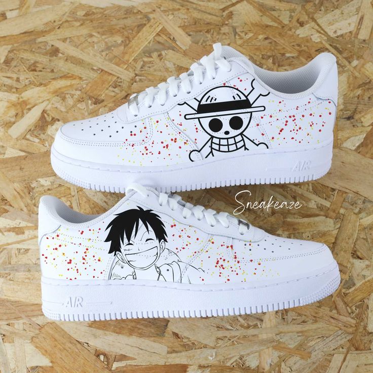 Costumised Shoes, Easy Manga, Shoes Editorial, Nike Air Force 1 Custom, Nike Air Force One, Air Force 1 Custom, Baskets Nike, Cute Nike Shoes, Nike Air Force Ones