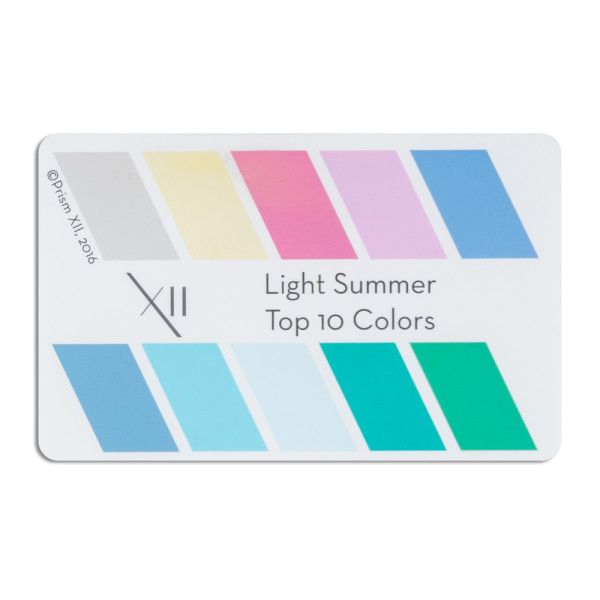 the light summer top 10 colors card