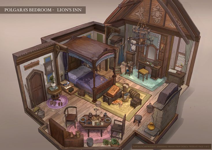 an image of a dollhouse with furniture and accessories in the floor plan for it