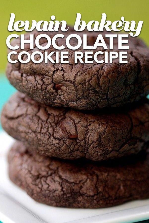 three chocolate cookies stacked on top of each other with the words learn bakery chocolate cookie recipe