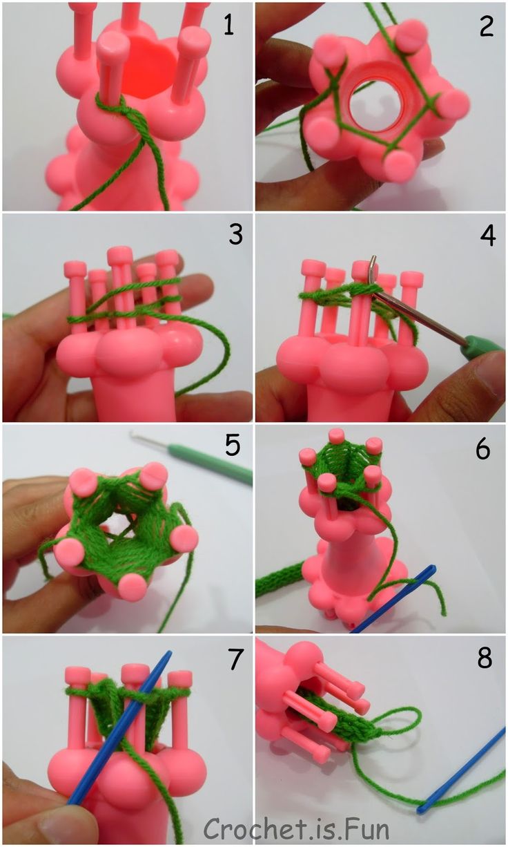 instructions to make an ornament out of plastic beads and yarn with the help of crochet