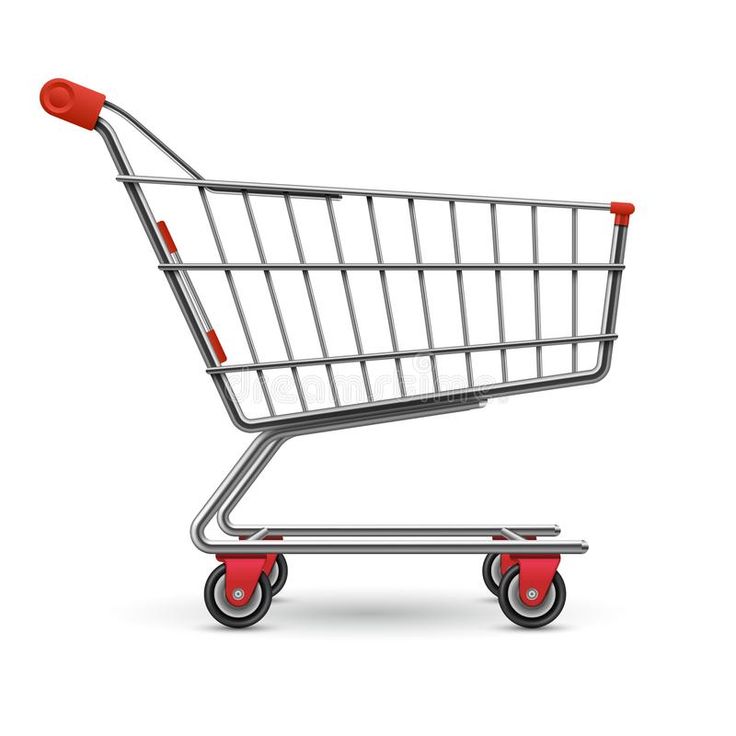 Realistic empty supermarket shopping cart vector illustration isolated on white background royalty free illustration Shoping Cart, Cart Logo, Supermarket Trolley, Supermarket Shopping, Grocery Cart, Shopping Trolley, Household Planner, Logo Background, Pattern And Decoration