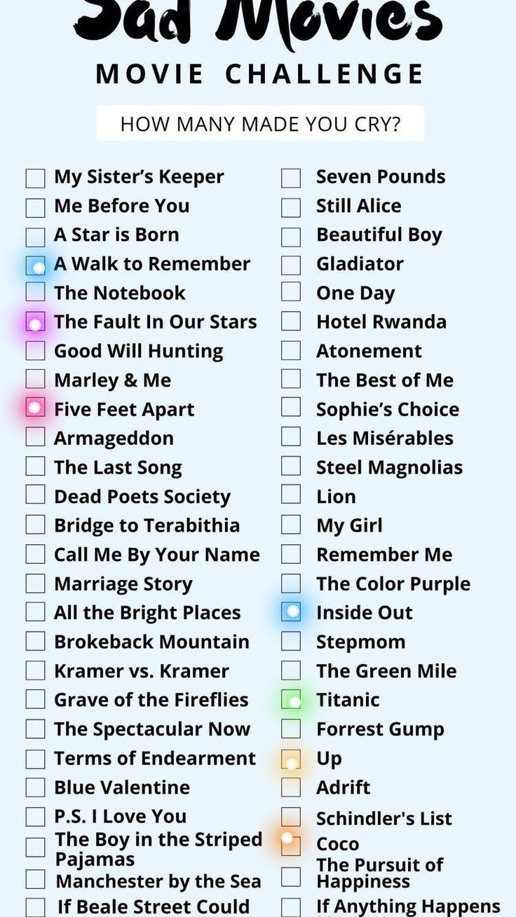 Movie Challenge, Conversation Starters For Kids, Romcom Movies, Emotional Movies, My Sisters Keeper, Marley And Me, Movie Hacks, Netflix Movies To Watch, Bridge To Terabithia