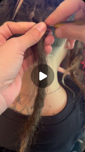 DREADLOCK COTTAGE (Heather) on Instagram: "🌾Close up crochet maintenance!�🌾
#dreadlockmaintenance #crochetdreads" Single Dreadlock In Hair, Half Head Dreadlocks, Dreads Underneath Hair, Silver Dreads, Single Dreadlock, How To Do Dreadlocks, How To Make Dreads, Permanent Dreadlock Extensions, How To Make Dreadlocks