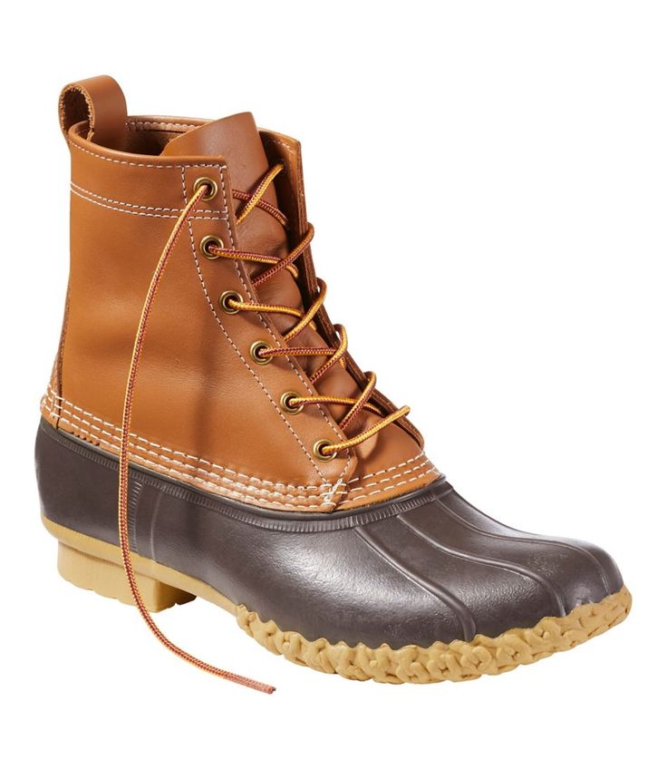 Insulated Leather Lace-up Boots For Outdoor Work, Rugged Lace-up Work Boots With Leather Lining, Brown Moc Toe Lace-up Boots For Outdoor, Rugged Leather-lined Work Boots For Hiking, Rugged Lace-up Waterproof Hunting Boots, Bean Boots, Ll Bean, Boots Men, A Good Man