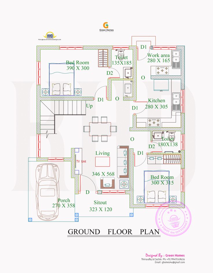 the ground plan for a house in india