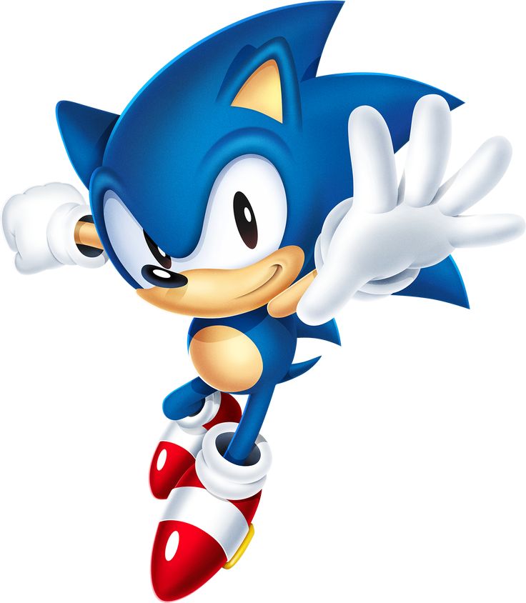 the sonic character is running with his legs crossed