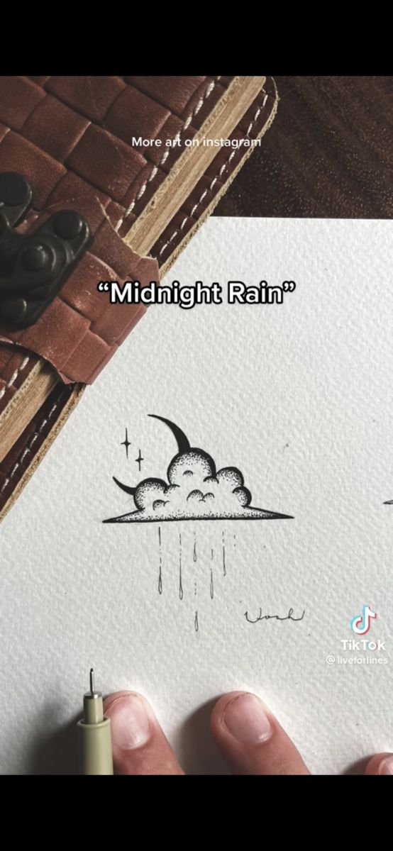 someone is holding up a piece of paper with the words midnight rain written on it