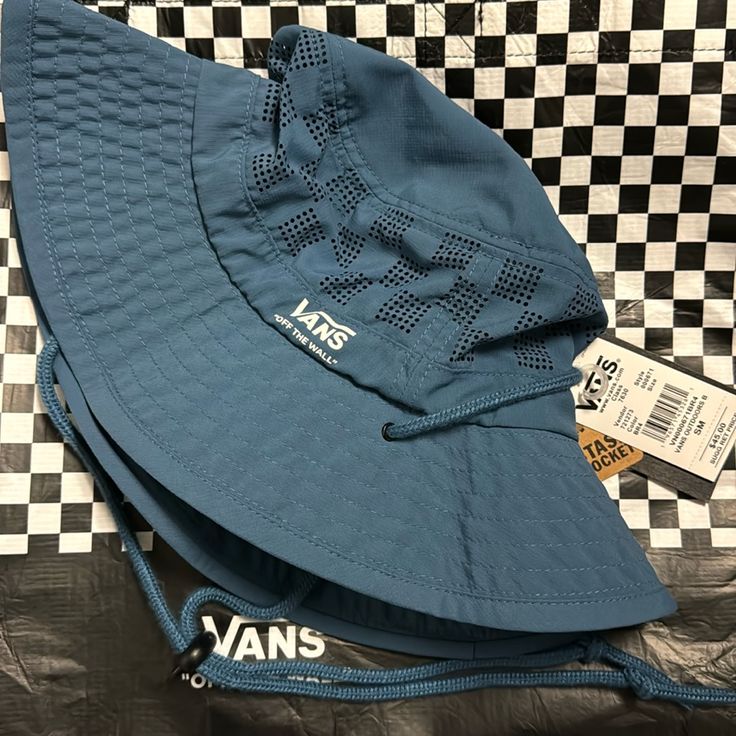 Vans Outdoors Boonie Nylon Bucket Hat. Water Resistant Moisture Wicking Material With A Built In Stash Pocket. No Longer Sold By Vans. Will Ship Same Or Next Day, Brand New With Tags, Exactly As Shown. I Have Two Size S/M And One Size L/Xl So Please Get Them While You Can. Message With Any Questions And Bundle Items From My Closet For A Greater Discount! New To Poshmark? Use Invite Code- Dunn_dealz For $10 Off Your First Order! For All Day Fun In The Sun Or In The Water, The Vans Outdoors Boonie Casual Nylon Bucket Hat For Beach, Blue Nylon Casual Hat, Blue Casual Bucket Hat For Travel, Blue Casual Nylon Hat, Casual Blue Bucket Hat For Travel, Casual Blue Nylon Hat, Blue Bucket Hat For Outdoor Spring Activities, Blue Bucket Hat For Spring Outdoor Activities, Blue Bucket Hat For Spring Outdoor