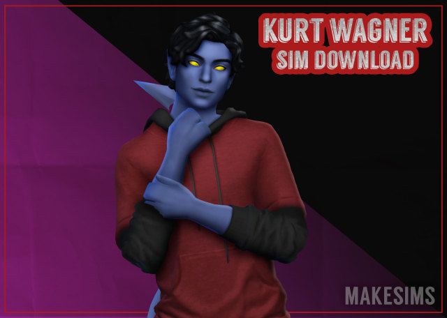 Kurt Wagner, Face Kit, Ts4 Cc, Sims 4 Cc, Sims 4 Custom Content, Sims 4 Mods, Sims Cc, Skin Color, The Sims