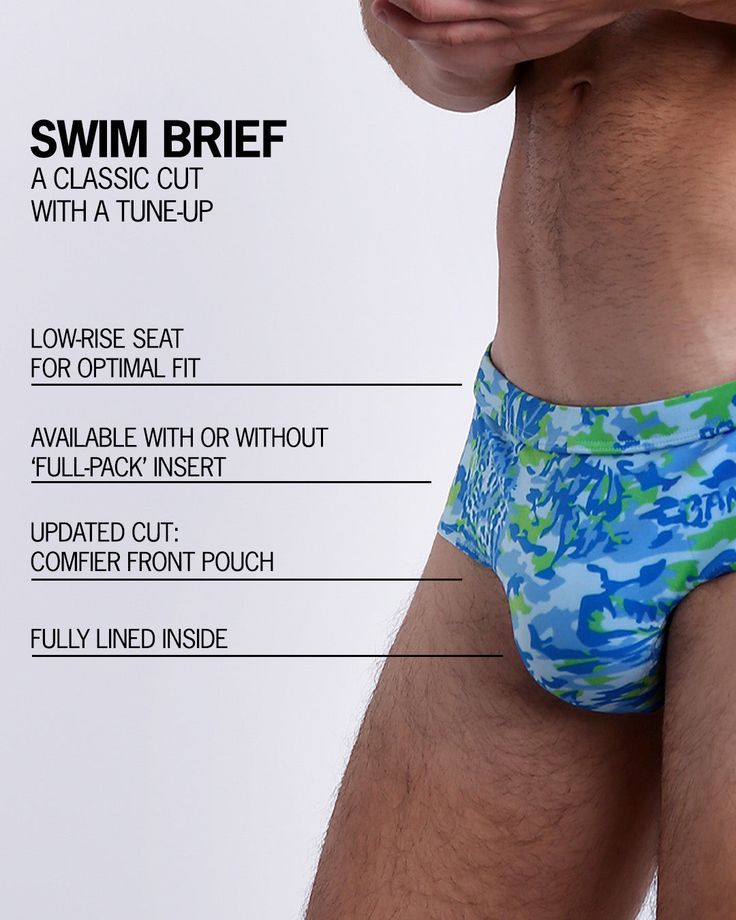 BANG! Swim Briefs sport the cut of a classic men’s racing swimsuit, yet we tuned its style up a notch by enhancing its curves to give it a trendier fit and BANG!’s signature ‘perfect fit’ for high-quality swimwear. Fit sits low for a sexier masculine touch. ★ CHOOSE YOUR PREFERRED OPTION ★ BANG! Swim Briefs come in two versions: 1. WITH Full-Pack system: Our proprietary “Full Pack” feature provides a REMOVABLE padded frontal internal pouch that offers protection and a fuller feel in the right pl Functional Fitted Swimwear For Water Sports, Green Swimwear With Built-in Shorts For Sports, Fitted Nylon Swim Trunks For Training, Functional Green Swimwear For Swimming, Fitted Nylon Swim Trunks For Water Sports, Fitted Swim Trunks With Built-in Shorts For Surfing, Blue Compression Swimwear For Swimming, Beachwear Swimwear With Built-in Shorts For Training, Functional Blue Swimwear For Sports