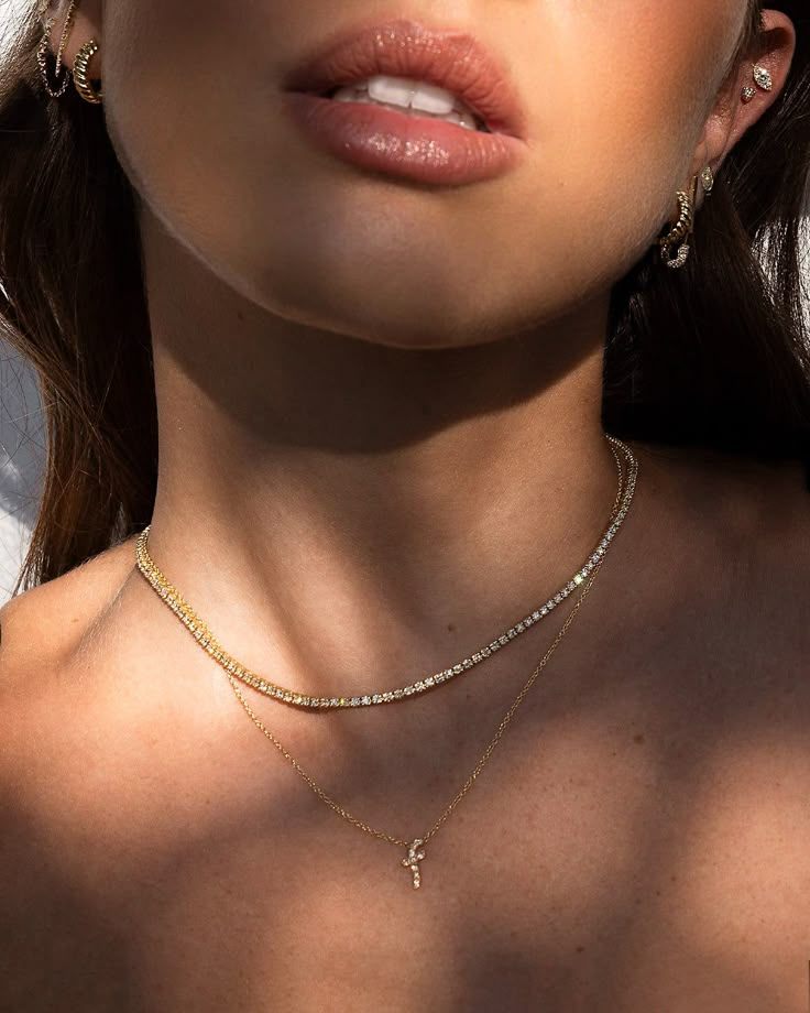 Mini diamond script initial necklace on a dainty cable link chain. Available in 14k yellow, white and rose gold. Wear it with your initial or your loved one's. Size of Initial: Approx. 5mm Diamond Carat Weight: Approx. 0.05 ctw Diamond Clarity: SI Total Weight: Approx. 1 gram Standard Production: 3-8 business days Rush Order Production: 2-4 business days Shipping: Select shipping method at checkout. Shipped from our L.A. Studio. See return policy here for eligibility and return details. Tennis Necklaces Diamond, Dainty Tennis Necklace, Minimalist Yellow Gold Tennis Necklace Gift, Elegant Diamond Initial Necklace With Cable Chain, Dainty White Gold Tennis Necklace Gift, Fine Jewelry Tennis Necklace With Adjustable Chain As Gift, Tennis Necklace Aesthetic, Dainty Tennis Necklace With Adjustable Chain For Gift, Dainty Adjustable Tennis Necklace For Gift