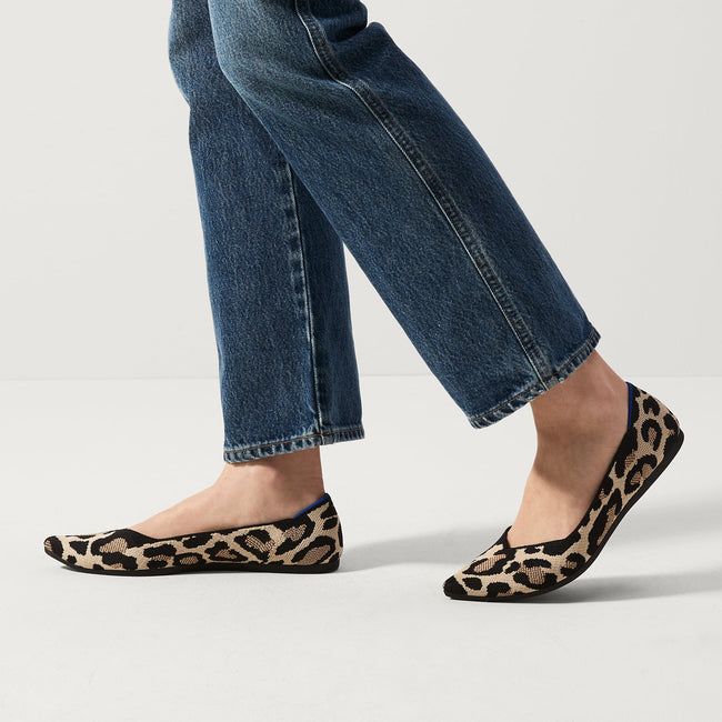 The Point in Desert Cat | Women's Shoes | Rothy's Desert Cat, Leopard Loafers, Rothys Shoes, Pointed Flats, Slingback Flats, Black Leopard Print, Travel Stuff, Material Girl, Pointed Toe Shoes