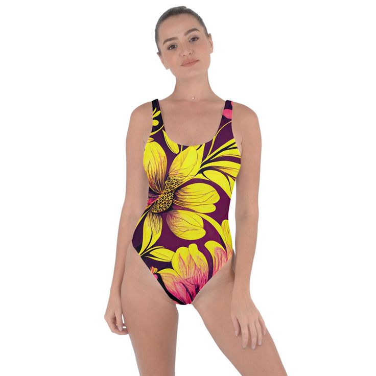 Unleash your beachside radiance with the Sunshine Blooms Bring Sexy Back Swimsuit by Mila Beachwear. This captivating piece features a vibrant floral print inspired by sunshine blooms and a daring open-back design, ensuring you make a bold and stylish statement at any beach or poolside gathering. Crafted from high-quality, quick-drying fabric, this swimsuit offers exceptional comfort, flexibility, and durability. The open-back design creates a chic, flattering silhouette that exudes confidence and sophistication. Elevate your swimwear collection with the Sunshine Blooms Bring Sexy Back Swimsuit by Mila Beachwear. With its vibrant design and striking details, this swimsuit is perfect for the confident beachgoer who loves to make a fashionable statement. Multicolor Floral Print Swimwear For Surfing, Tropical Floral Print Bodysuit For Beach, Multicolor Floral Print Bodysuit For Poolside, Tropical Floral Print Bodysuit For Vacation, Floral Print Bodysuit For Swimming And Beach Season, Multicolor Floral Print Bodysuit For Pool, Floral Print Bodysuit For Beach Season Swimming, Tropical Floral Print Swimwear For Surfing, Tropical One-piece Swimwear With Floral Print