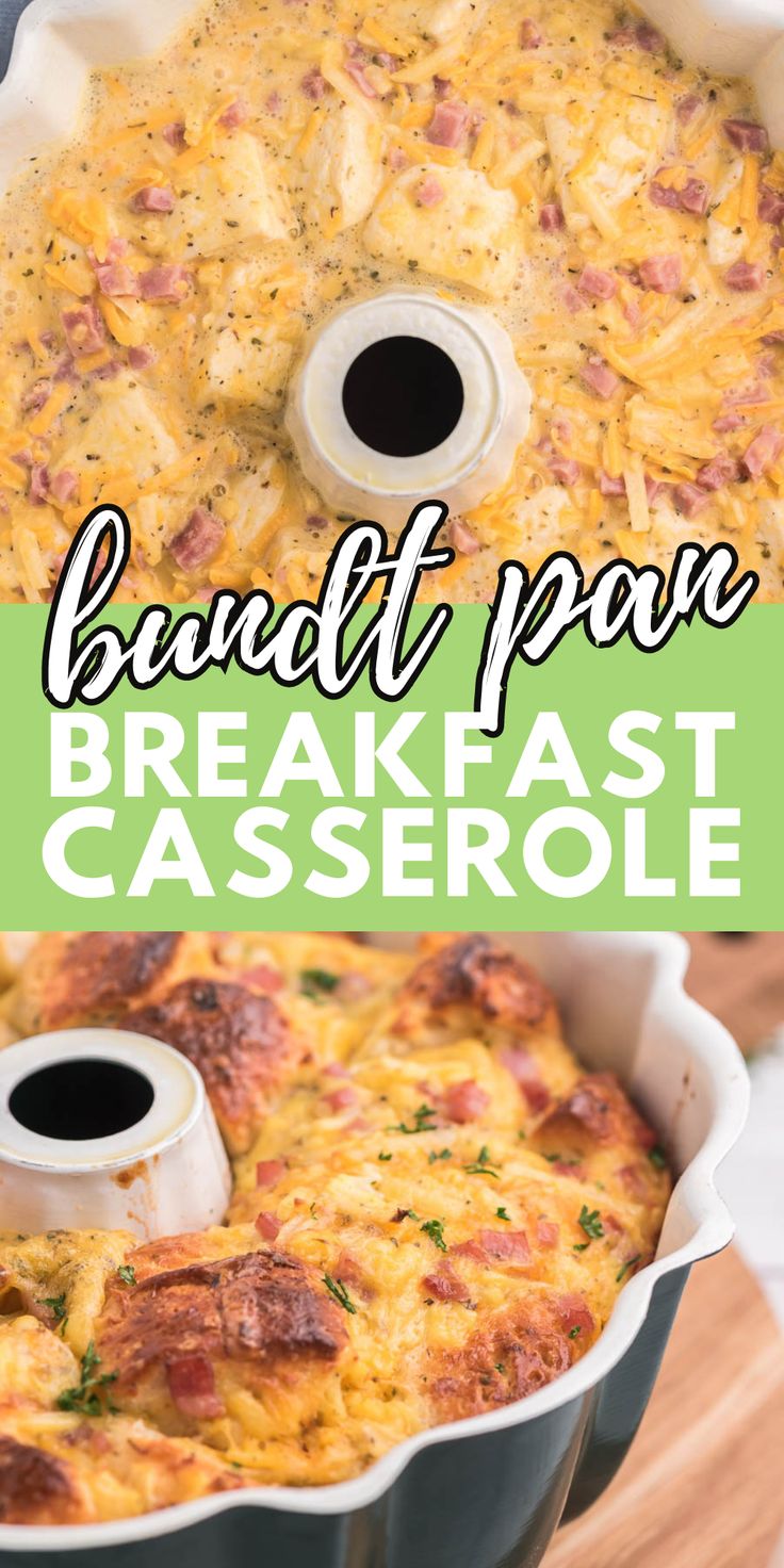 this breakfast casserole is loaded with bacon and cheese, then baked in the oven