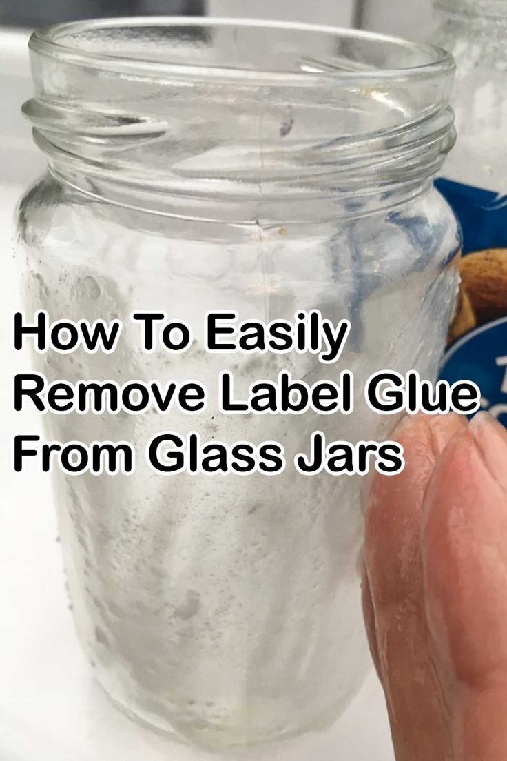 how to easily remove label glue from glass jars