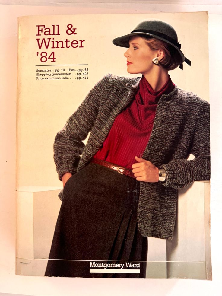 Original 1984 Montgomery Ward Fall Winter Catalog. Approximately 11 x 8 x 1.25 & weighs over 3 pounds. 1,087 pages of wonderful 1980's fashion, jewelry, home decor & more. A couple of pages are loose & there is some light wear on the cover (please see photos) but otherwise this is in great shape for its age. This is such a fun read!! Thanks for looking! Real Estate Agent Outfits, 1980's Fashion, Montgomery Ward, Christmas Catalogs, 1980s Fashion, 80s Fashion, Estate Agent, Lace Skirt, Women's Blazer