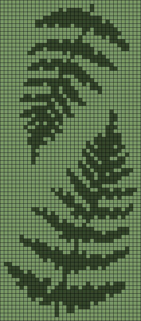 a cross stitch pattern with a tree in the middle