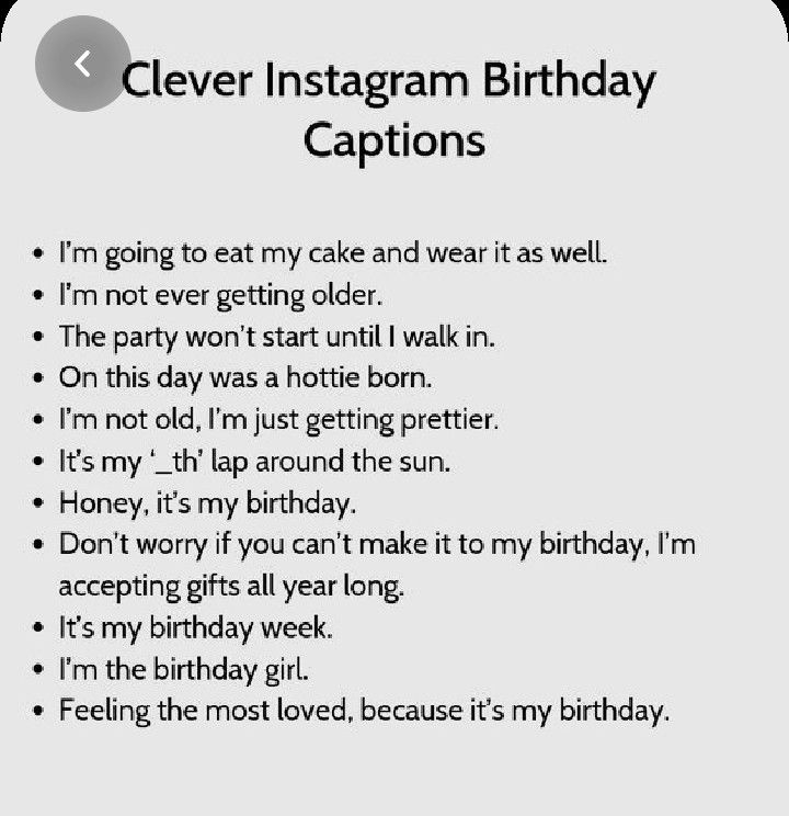 a birthday card with the words cleverest instagramm birthday captions