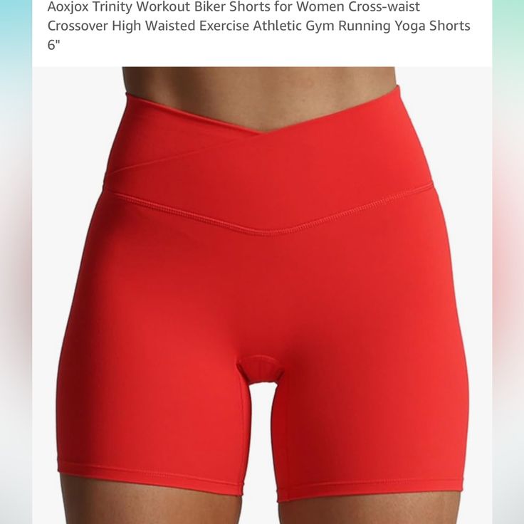 New Never Worn Size Large Stretchy Buttery Work Out 6’’ Red Biker Shorts With Built-in Shorts, Sporty Red Biker Shorts With Built-in Shorts, Red Activewear With Built-in Shorts, Red Fitted Activewear With Built-in Shorts, Fitted Red Gym Shorts, Casual Red Biker Shorts For Sports, Stretch Red Biker Shorts For Gym, Red Stretch Biker Shorts For Gym, Red Stretch Biker Shorts For Sports