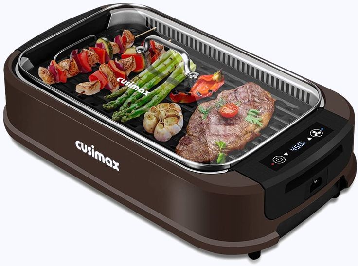 CUSIMAX Smokeless Grill Indoor Grill Electric Grill, 1800W Portable Korean BBQ Grill with Turbo Smoke Extractor Technology, Non-stick Removable Grill Plate, Great for Party, Brown Korean Bbq Grill, Indoor Electric Grill, Indoor Grills, Double U, Countertop Appliances, Indoor Grill, Bbq Restaurant, Grill Plate, Prime Day Deals