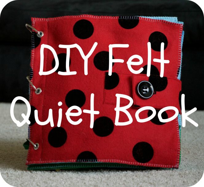 the diy felt quiet book is red with black dots