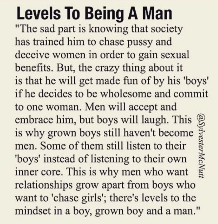 an article from the book levels to being a man, with text in black and white