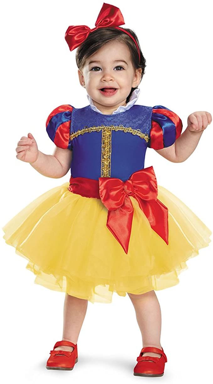 Disney Princess Party Food, Princess Costume Kids, Infant Costume, Yellow Tutu, Snow White Costume, Snow White Birthday, Disney Princess Snow White, White Costumes, Disney Princess Party