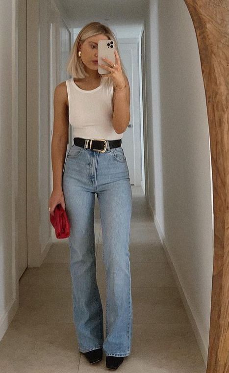 Smart Casual Jeans, Twenties Style, Causual Outfits, Athleisure Outfits, Classy Outfits, Minimalist Fashion, Spring Summer Fashion, Chic Outfits, Fashion Inspo Outfits