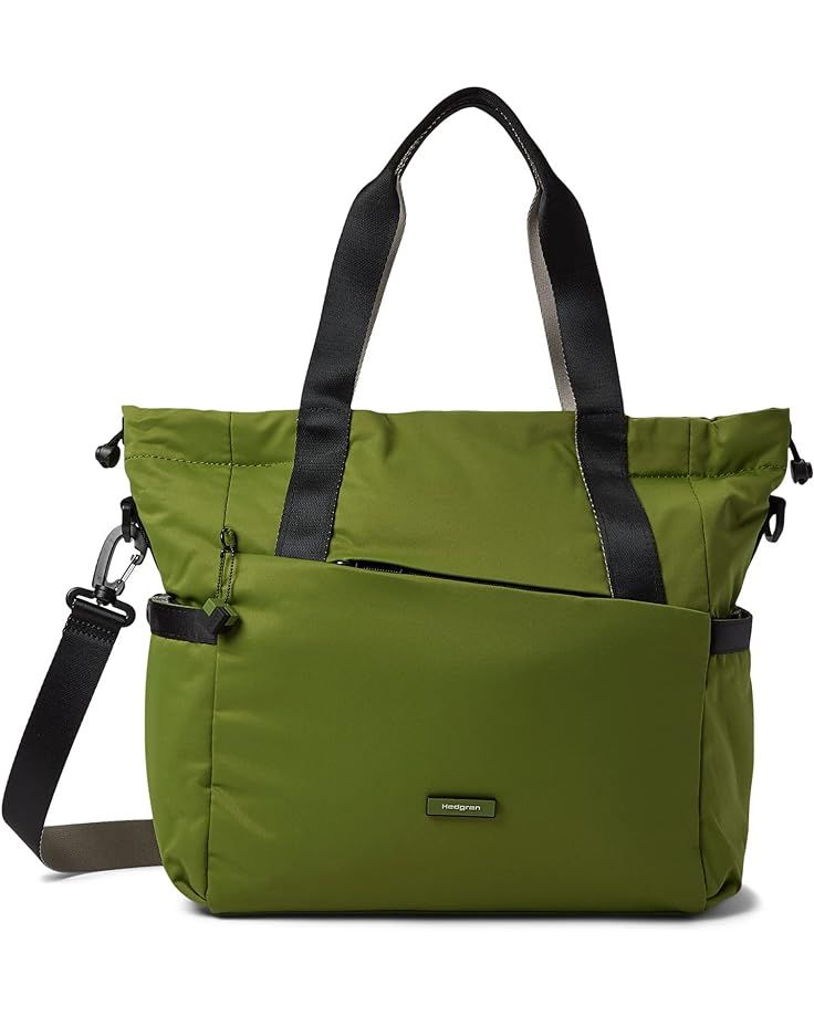 Hedgren Galactic Shoulder Bag/Tote Functional Diaper Bag With Double Handle For On-the-go, Versatile Nylon Diaper Bag With Zipper Closure, Functional Shoulder Bag With Double Handle For Commuting, Functional Double Handle Shoulder Bag For Commuting, Functional Double Handle Satchel With Zipper Pocket, Green Nylon Shoulder Bag For On-the-go, Nylon Tote Shoulder Bag For Commuting, Nylon Commuting Shoulder Tote Bag, Functional Top Handle Shoulder Bag With Zipper