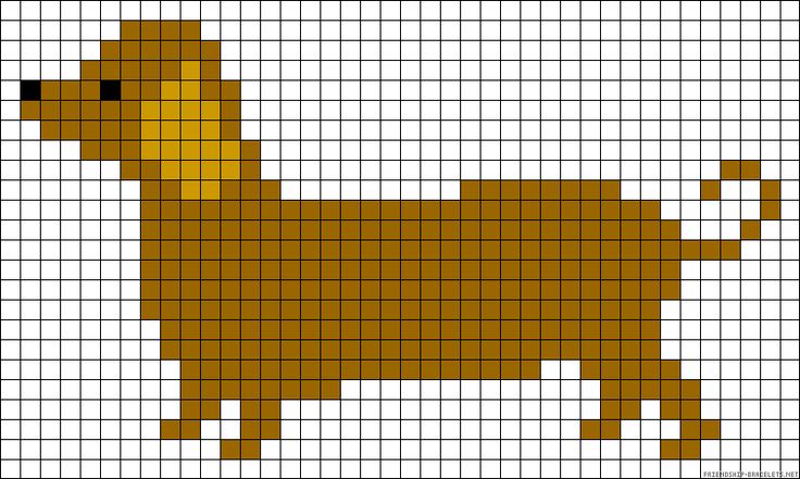 a cross stitch pattern with a brown dog on it's face and black eyes