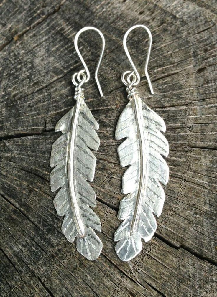 Large Dream Feather Earrings | Etsy Silver Leaf-shaped Handmade Earrings, Silver Engraved Brass Earrings, Engraved Silver Brass Earrings, Handmade Silver Artisan Earrings, Handmade Artisan Silver Earrings, Nickel-free Leaf-shaped Sterling Silver Earrings, Silver Hammered Bohemian Earrings, Unique Hand Forged Sterling Silver Earrings, Bohemian Silver Hammered Earrings