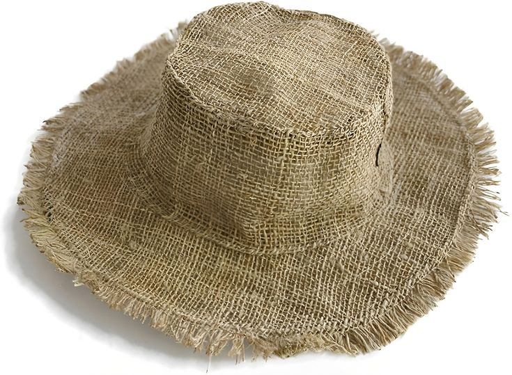 PRICES MAY VARY. SHAPEABLE WIRE BRIM - enables individual styling . You can configure the brim of the hat in whatever manner you like it in and it will stay in place. FOLDABLE - it is lightweight and can be folded to fit even small bag.  PERFECT SUN PROTECTION - it will cover head, face, and neck nicely without making you sweat as most hats do. HANDMADE IN KATHMANDU Hemp sun hat made from 100% hemp with a soft cotton lining, a shapeable wire brim and frayed edge detailing. Wide brim will block o Farmers Hat, Farmer Costume, Scarecrow Hat, Hippie Hat, Scarecrow Costume, Fisherman Pants, Types Of Hats, Different Hats, Pirate Hats