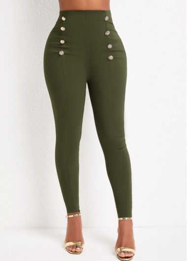 Color:Olive Green;Size:S;Size:M;Size:L;Size:XL;Size:XXL;Package Contents:1 X Pants; Moss Green Outfit, Sporty Shorts, High Waist Pants, Lovely Tops, Colored Pants, Green Outfit, Elastic Waist Pants, High Rise Leggings, Type Of Pants