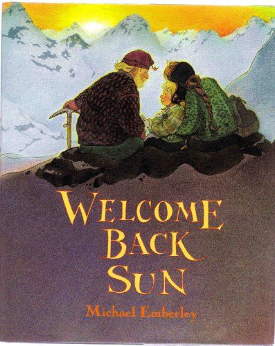 a book cover for welcome back sun with an image of two people sitting on top of a mountain