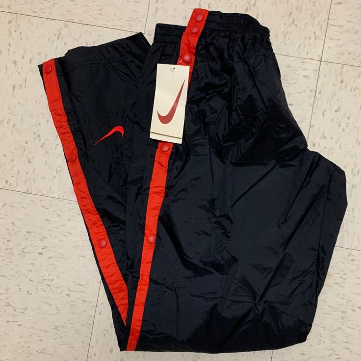 Nwt. Never Worn. Nike Track Pants (Basketball Pant), Buttons On Side Are Functional. Size Xl 18-20. Black With Red Accent On Side Of Each Leg. Snap/Buttons Are Functional. Tag Has Size Misprinted. Roomy Leg Width Approximately 13 1/2 Waist 26 Extends To 42 Very Generous Elastic Inseam 32/33 Nike Boys Track Pants, Purple Sweatpants, Outfit References, Basketball Pants, Nike Track Pants, Black Sweats, Girls Joggers, Blue Joggers, Joggers Track Pants