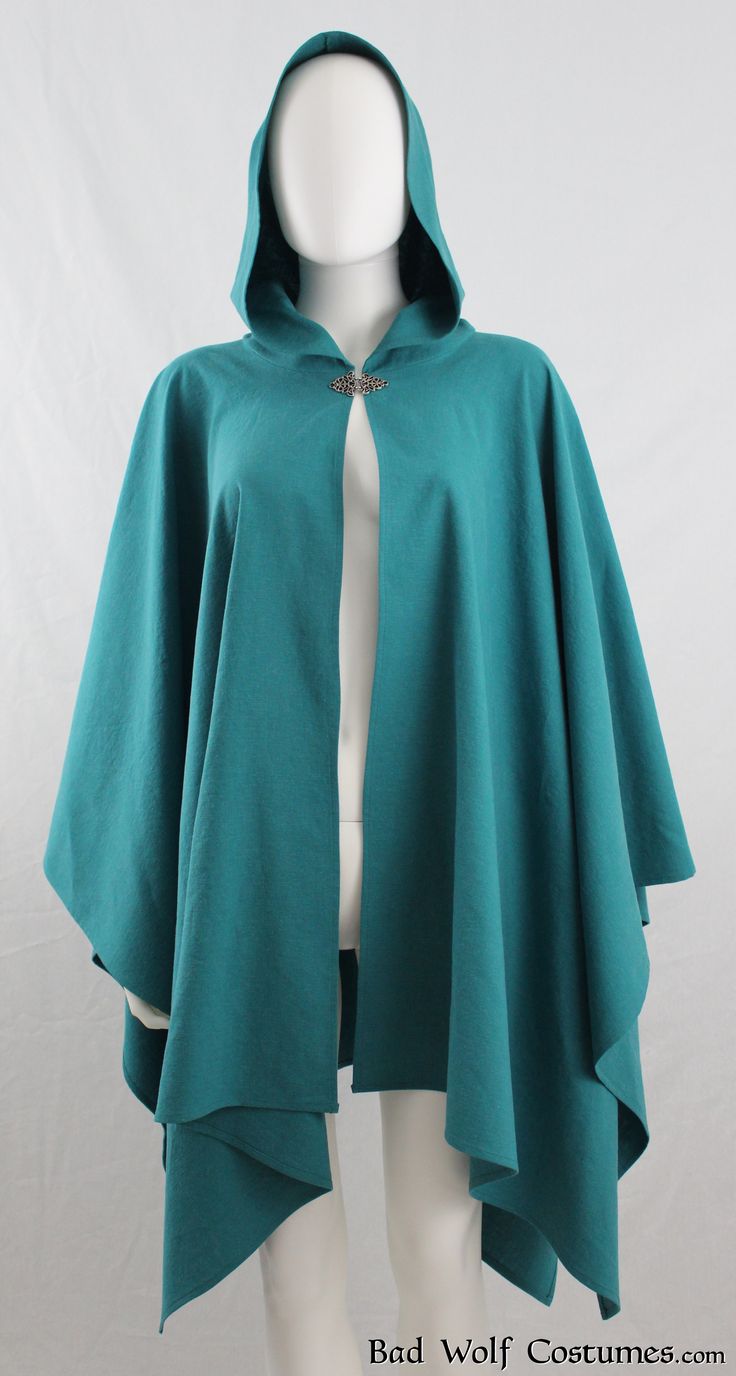 Hooded cape, hooded cloak, elvish, fantasy, medieval Medieval Cape For Fantasy Events, Elven Style Cape For Cosplay, Elven Cape For Fantasy Events In Winter, Elven Cape Outerwear For Costume, Elven Cape Outerwear For Cosplay, Elven Cosplay Cape Outerwear, Elvish Cape For Larp In Fall, Elven Style Winter Cape For Larp, Elvish Cape For Cosplay