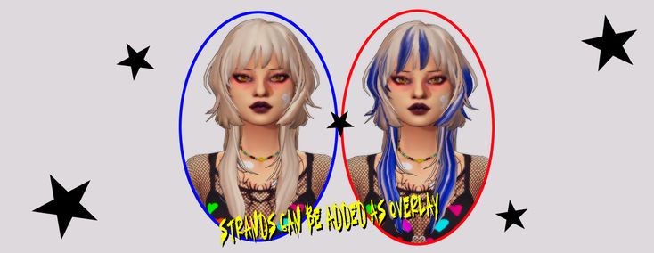 two female avatars with different hair colors