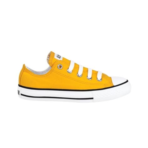 Shop for Youth Converse All Star Lo Athletic Shoe in Yellow at Journeys Kidz. Shop today for the hottest brands in mens shoes and womens shoes at JourneysKidz.com.Classic Converse Low Top for the younger courtsters. You can never be too old or young for the originals. The smaller styles still feature the famous durable canvas upper and rubber sole like only Converse can do it.  Available exclusively at Journeys Kidz! Converse Low-top Canvas Shoes With Gum Sole, Yellow Converse Canvas Sneakers, Sporty Yellow Sneakers, Yellow Low-top Sneakers With Rubber Toe Cap, Yellow Casual Sneakers With Rubber Toe Cap, Casual Yellow Sneakers With Rubber Toe Cap, Yellow Canvas Shoes With Vulcanized Sole, Low-top Canvas Converse Shoes, Yellow Canvas Shoes With Rubber Sole