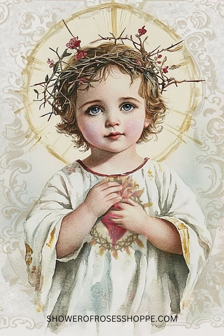 Discover the tender love of the Sacred Heart of Jesus as a Child with this beautiful image! Visit the Shower of Roses Shoppe for personalized Catholic products that inspire faith and devotion. From holy cards to unique gifts, find something special for every occasion. Click to explore more! Sacred Heart Jesus Images, Jesus As A Child, Baby Jesus Pictures, Mexican Catholic Art, Roman Catholic Art, Jesus Love Images, The Sacred Heart Of Jesus, Jesus Christ Painting, Tender Love