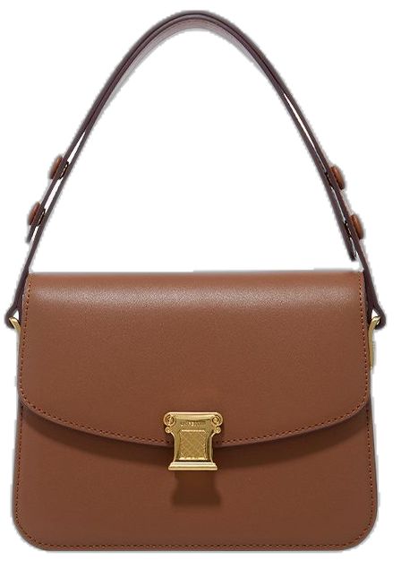 Modern Tan Satchel Shoulder Bag, Modern Tan Crossbody Box Bag, Classic Tan Shoulder Satchel, Daily Use Tan Shoulder Flap Bag, Classic Tan Satchel Shoulder Bag, Tan Shoulder Box Bag With Gold-tone Hardware, Tan Shoulder Flap Bag For Daily Use, Tan Top Handle Shoulder Bag For Office, Everyday Tan Flap Bag With Detachable Strap