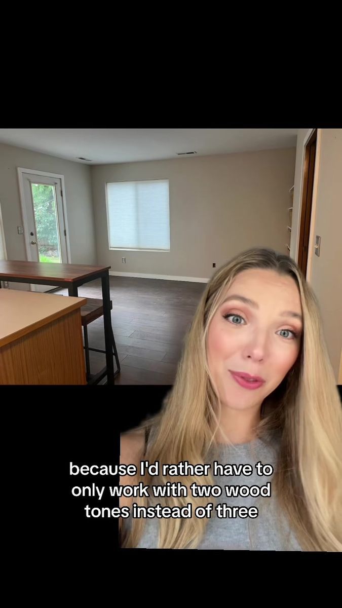 a woman with long blonde hair is looking at the camera and has an interesting message