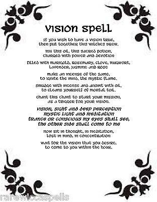 Vision Spell (Printable Page) | Witches Of The Craft® Vision Spell, Book Of Shadows Spells, Love Psychic, Online Psychic, Magic Spell Book, Magick Spells, Wiccan Spell Book, Witchcraft Spell Books, Witch Spell Book