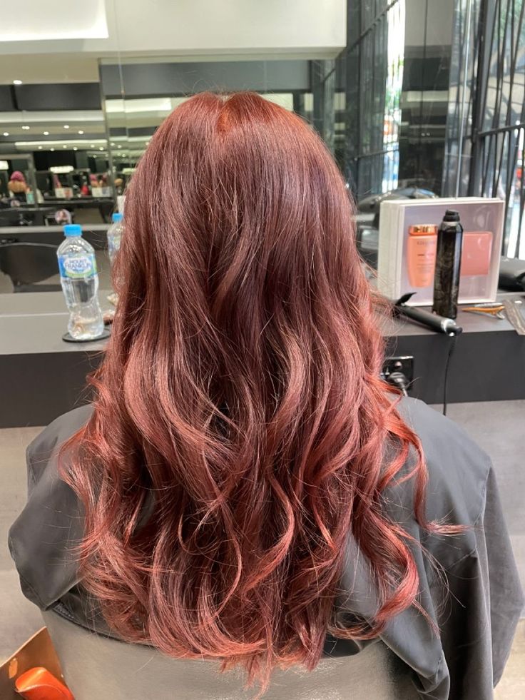 Fashion Bax Light Cherry Red Hair, Light Brown Hair With Red Highlights, Red Hair Cherry, Strawberry Red Hair, Cherry Brown Hair, Red Highlights In Brown Hair, Red Pink Hair, Light Red Hair, Reddish Hair