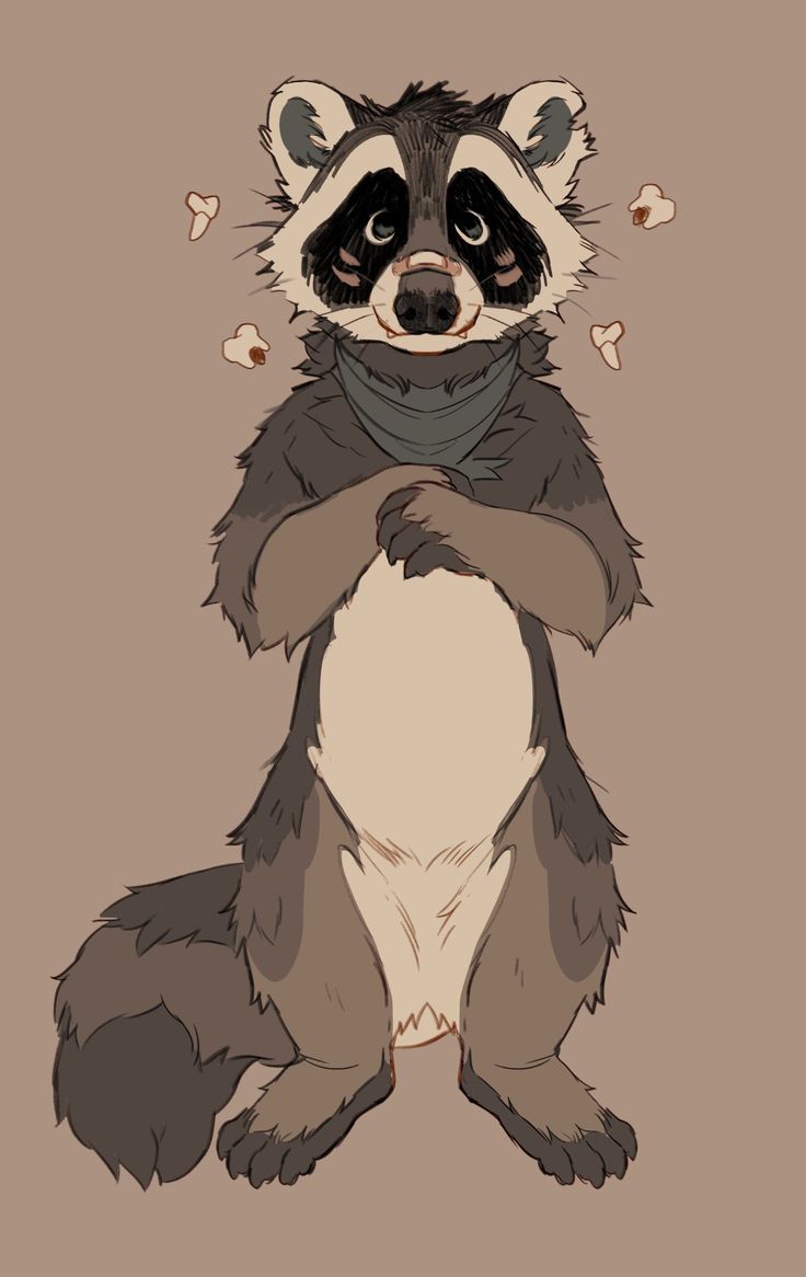 a raccoon sitting on its hind legs with his arms crossed and eyes closed